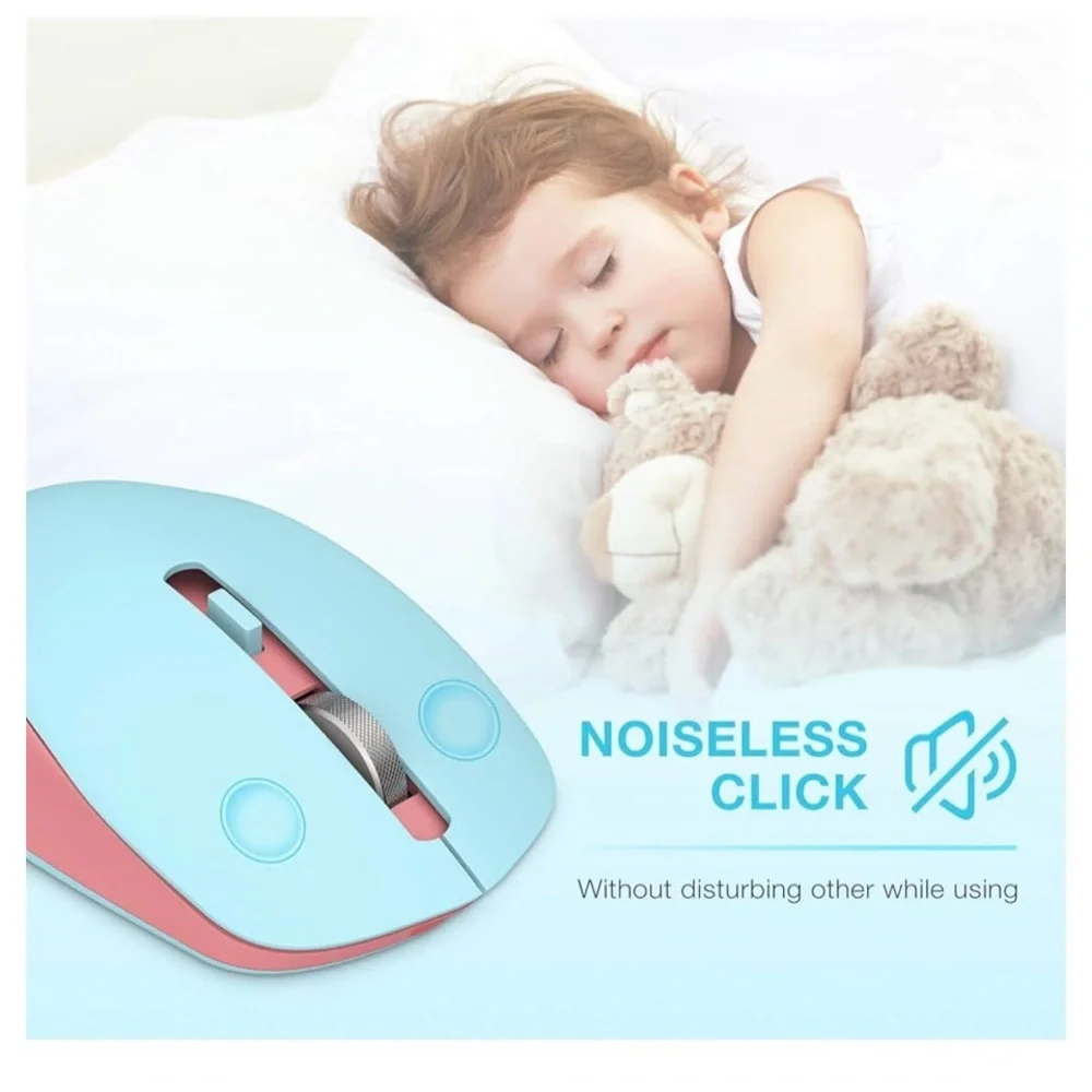 New in Box Seenda Blue and Pink Wireless Mouse